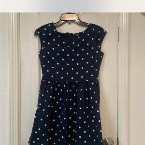GAP Navy and White Polka Dot Kids Dress